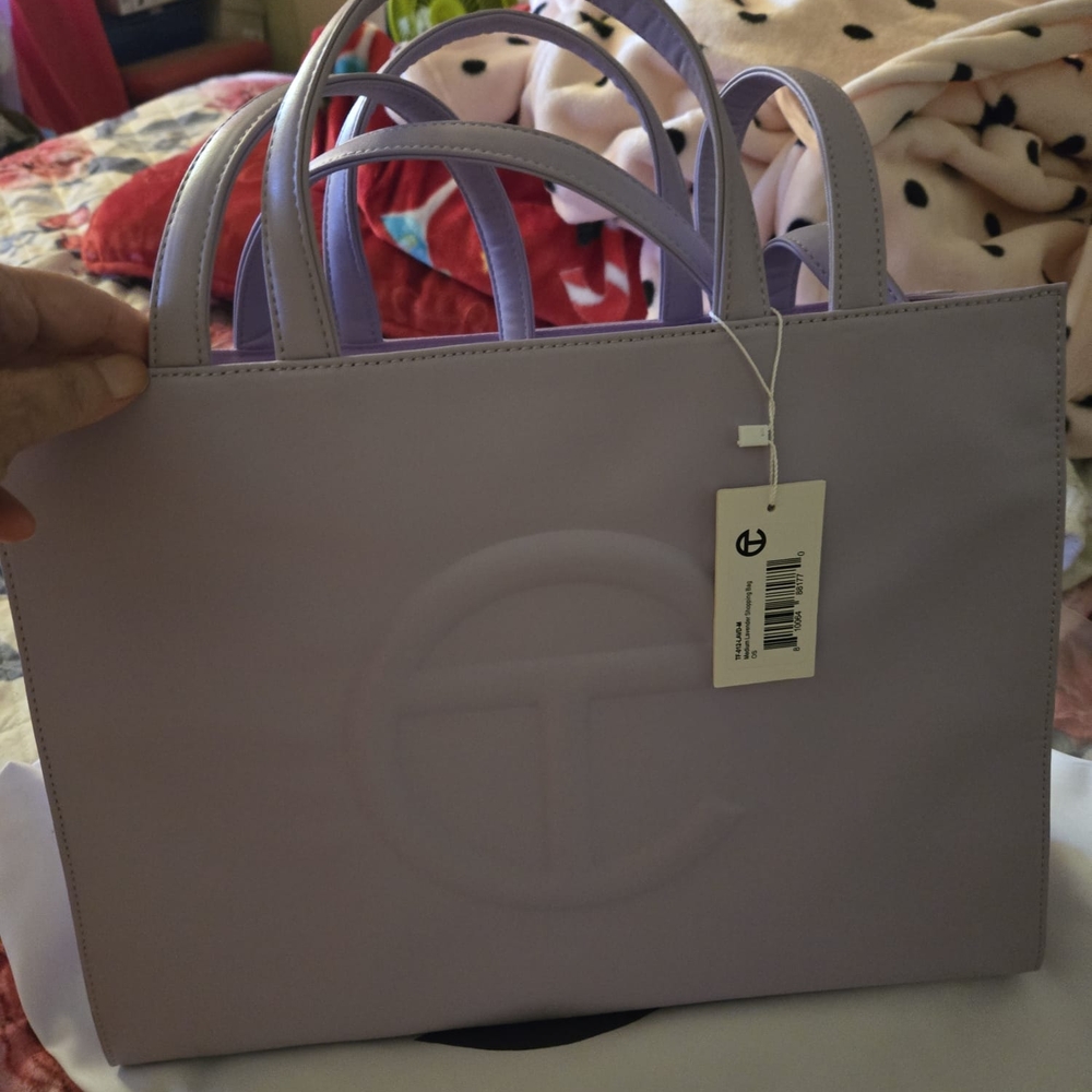 Telfar Purple Tote Bag Spacious and Minimalist
